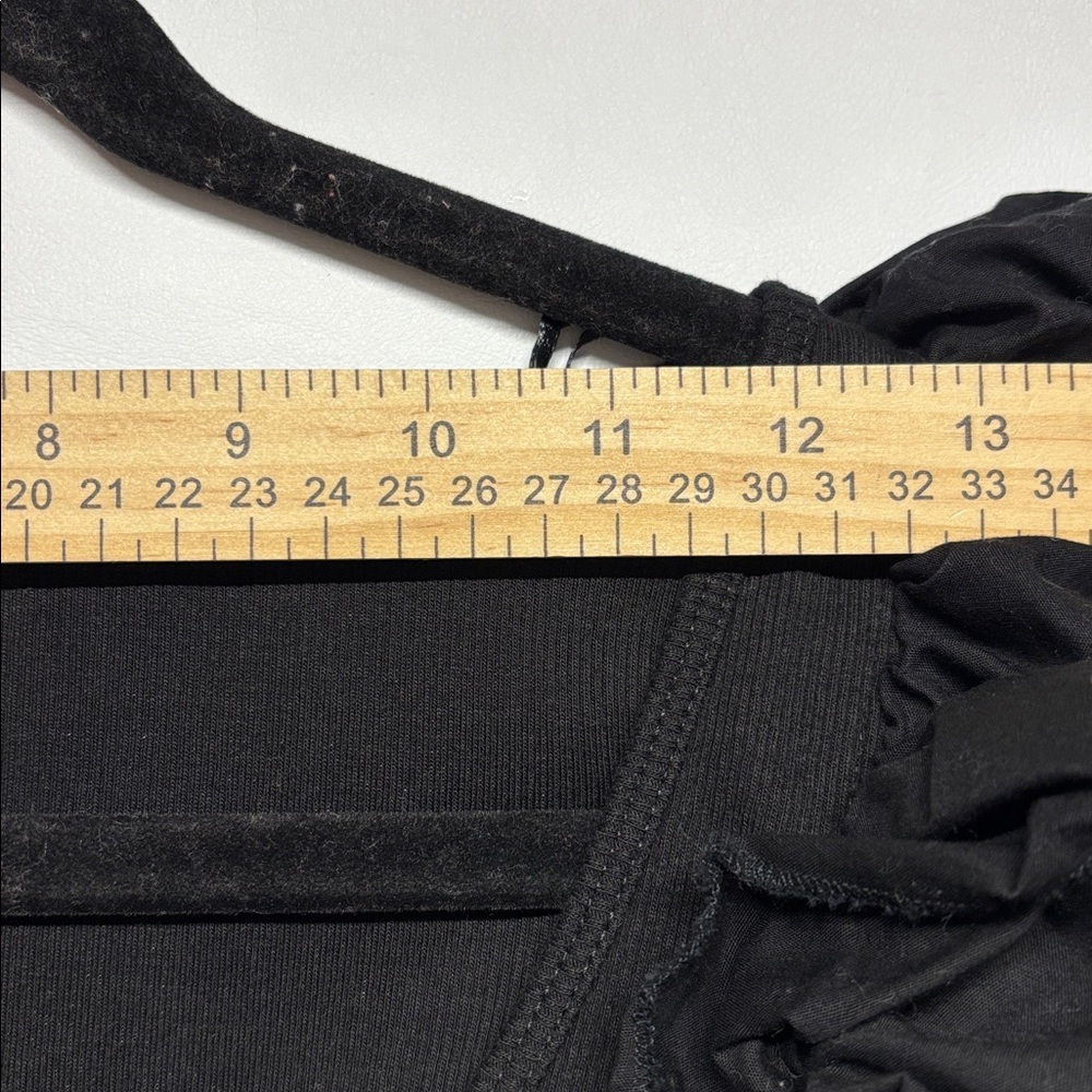 ✨Zara Ruffle Sleeve Bodysuit Black Size L - Picture 12 of 13